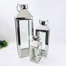 Lanterna Decorativa Marroquina Prata Inox 60/43/29cm Kit 3pc - 3