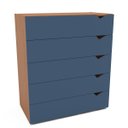 Ver imagem 2 de Cômoda Porto com 5 Gavetas 90x104cm Freijó/Azul 240822