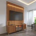 Ver imagem 1 de Rack com Painel para TV 75 Polegadas 100% MDF Vidro Reflecta LED 3 Portas 178cm Neon Float Canella