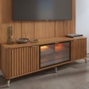 Ver imagem 6 de Rack com Painel para TV 75 Polegadas 100% MDF Vidro Reflecta LED 3 Portas 178cm Neon Float Canella