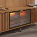 Ver imagem 4 de Rack com Painel para TV 75 Polegadas 100% MDF Vidro Reflecta LED 3 Portas 178cm Neon Float Canella