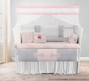 Ver imagem 1 de Kit Berço Enxoval de Bebê Floral Rosa Sku: Kt383-23pcs