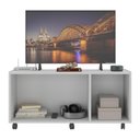 Ver imagem 4 de Rack Tv até 32 Polegadas 3 Portas com Rodízios e Espelhos Multimóveis Mp1076 Branco
