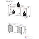 Ver imagem 3 de Rack Tv até 32 Polegadas 3 Portas com Rodízios e Espelhos Multimóveis Mp1076 Branco