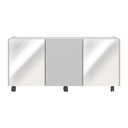 Ver imagem 5 de Rack Tv até 32 Polegadas 3 Portas com Rodízios e Espelhos Multimóveis Mp1076 Branco