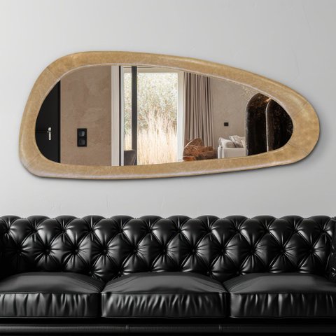Espelho de Corpo Seraphine Corino 135x60cm Orgânico Caramelo