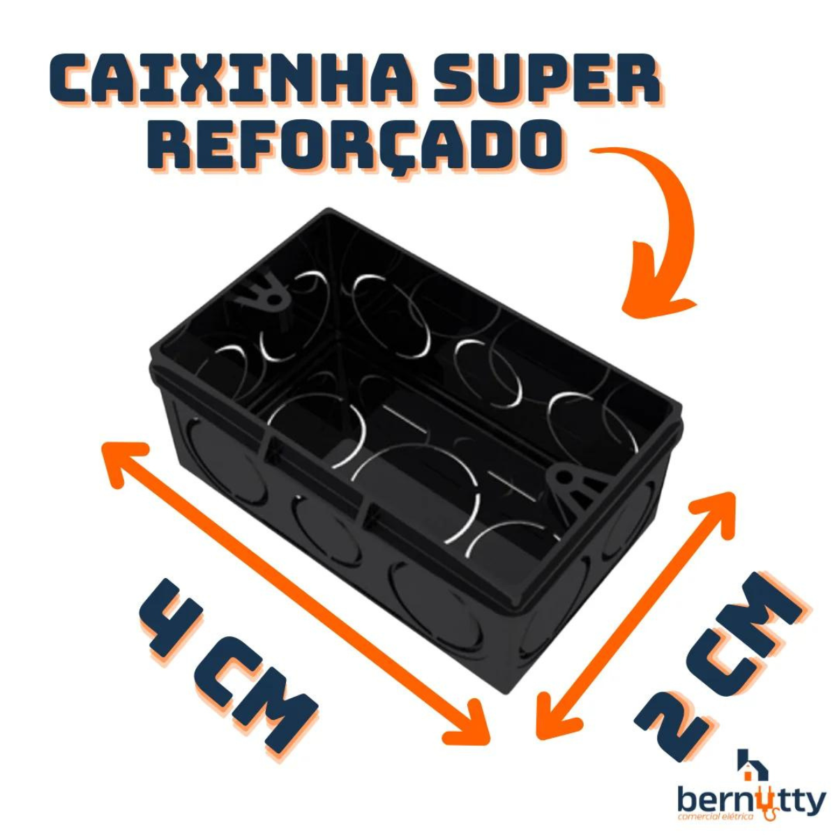 Kit Conduite Corrugado Reforçado 3/4 Rolo + 10 Caixinhas 4x2 Preta - 6