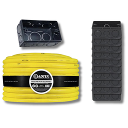 Kit Conduite Corrugado Reforçado 3/4 Rolo + 10 Caixinhas 4x2 Preta - 1