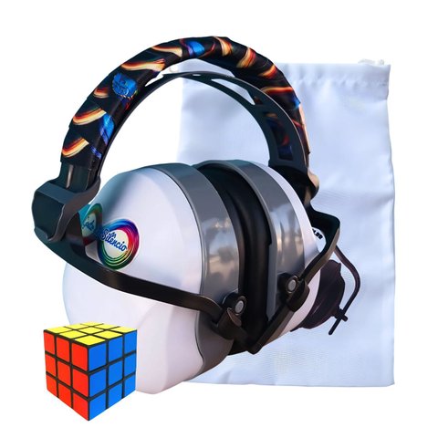 Abafador de Ruidos para Autistas Cube 26 Db com Cubo Mágico Cognitivo