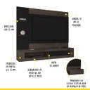 Ver imagem 2 de Painel para Tv até 65 Polegadas 183 X 109 Cm Estoril Mdp Coffee Preto - Clicklar