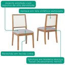 Ver imagem 4 de Kit 2 Cadeiras Estofadas Madeira Tauari 20725 Linho Cinza Natuem