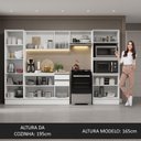 Ver imagem 5 de Armário de Cozinha Completa 100% Mdf 300cm Branco Smart Madesa 03 Branco