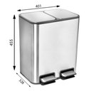 Ver imagem 4 de Lixeira Docol Flat 90987294016 com Pedal 10l + 10l Inox Escovado