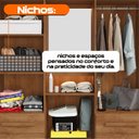 Ver imagem 7 de Guarda-Roupa Casal 6 Portas 4 Gavetas com Espelho e LED Nicho Iluminado São Paulo Carvalho Tapajós