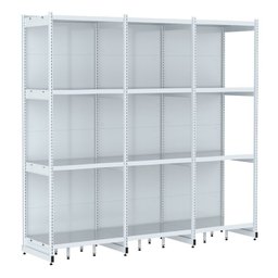 Rack Parede 202 Fit 60 Ate 3 Metros Branco 12 Bandeja Spe - 1