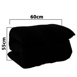 Futon Dobrável de Espuma Solteiro Preto Bf Colchões - 4