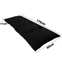 Futon Dobrável de Espuma Solteiro Preto Bf Colchões - 3