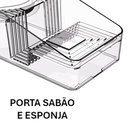 Ver imagem 3 de Porta Detergente com Suporte para Sabão e Esponja Transparen