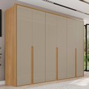 Ver imagem 3 de Guarda Roupa Casal 6 Portas 268 cm MDF Lizz Hannover Fendi Dcasa