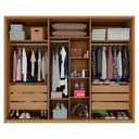 Ver imagem 4 de Guarda Roupa Casal 6 Portas 268 cm MDF Lizz Hannover Fendi Dcasa