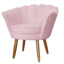 Ver imagem 2 de Kit Namoradeira e 1 Poltrona Pétala Decorativa Veludo Rosa - Montanaris Decor