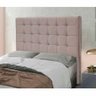 Cabeceira Estofada Polônia Spz 195cm King Size Linho Areia - 2