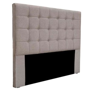 Cabeceira Estofada Polônia Spz 195cm King Size Linho Areia