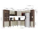 Ver imagem 4 de Cozinha Modulada Completa Fidelitá Lisboa 9 Peças 515cm 20 Portas 3 Gavetas com Tampo