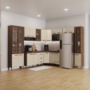 Ver imagem 1 de Cozinha Modulada Completa Fidelitá Lisboa 9 Peças 515cm 20 Portas 3 Gavetas com Tampo