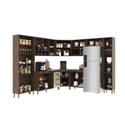 Cozinha Modulada Completa Fidelitá Lisboa 9 Peças 515cm 20 Portas 3 Gavetas com Tampo - 2