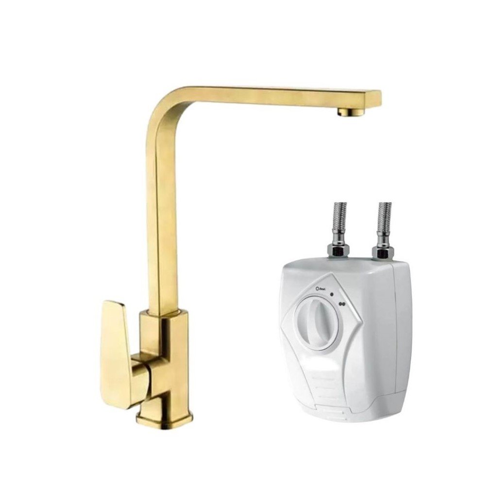 Kit Aquecedor 220v + Torneira Dourado Monocomando | MadeiraMadeira