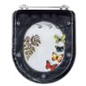 Tampa de Vaso Poliéster Decorada Borboleta Calypso Preto para Louça Incepa - 1