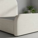 Ver imagem 4 de Cama Solteiro Cabeceira Estofada Quarto Moderno Alto Padrão:linho Off White