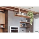 Ver imagem 3 de Prateleira Decorativa Sala Estar Suspensa Divina 125cm Freijo - Mgm