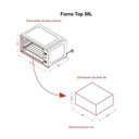 Ver imagem 3 de Forno Elétrico de Bancada Fogatti Top 50 Black 50L Preto 220V