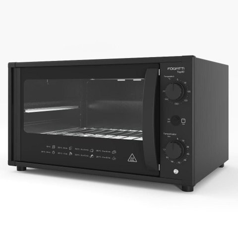 Forno Elétrico de Bancada Fogatti Top 50 Black 50L Preto 220V