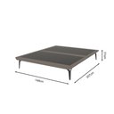 Ver imagem 2 de Base Box Cama Japonesa Toquio Casal Linho Marrom - Cor: Marrom