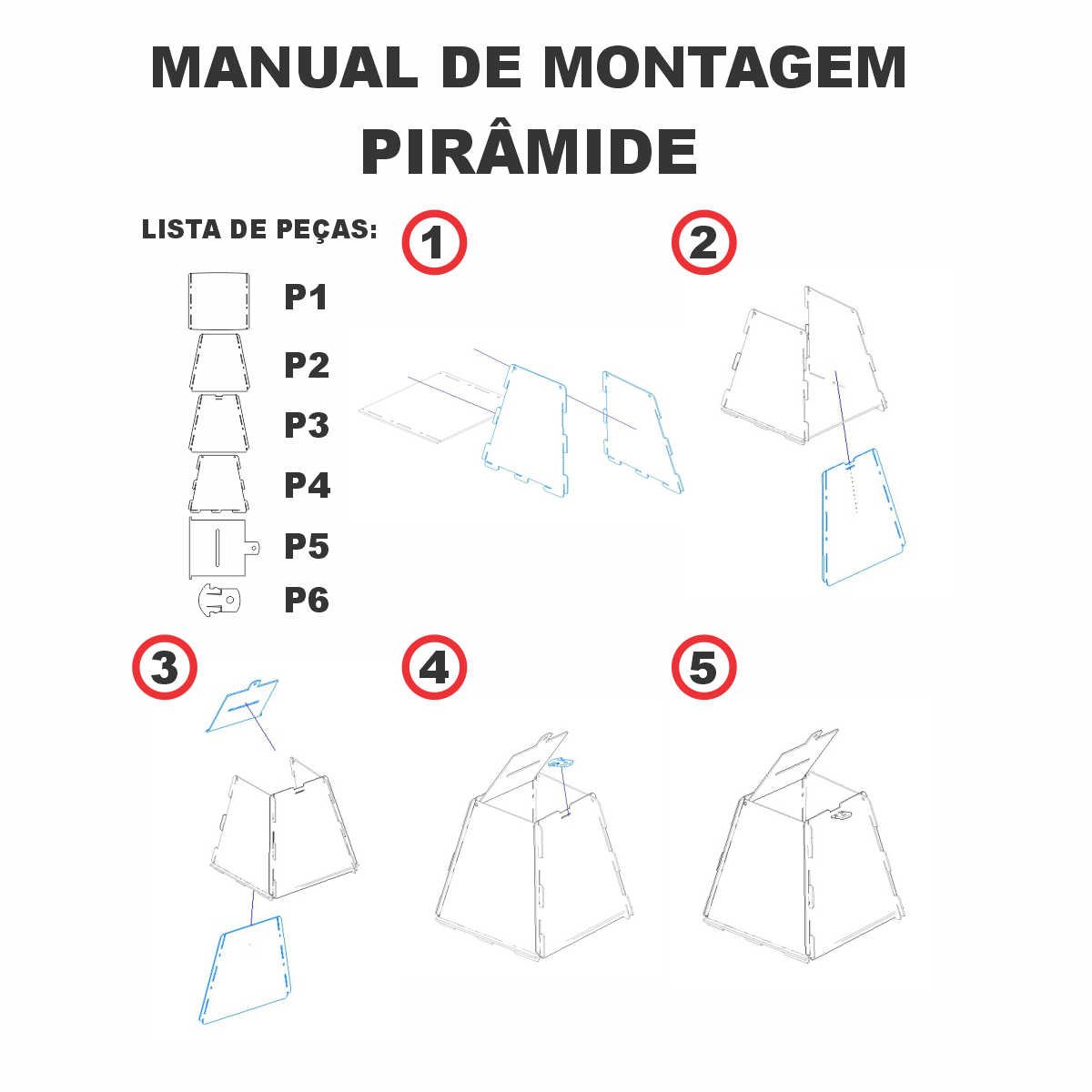 Urna Acrílico Sorteio Caixa Sugestões Pirâmide Cofre 30x20cm - 4