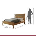 Ver imagem 3 de Cama Casal com Ratam 140cm Império Amêndoa Mel Josandro Amêndoa Mel