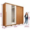 Ver imagem 5 de Guarda Roupa Casal 2 Portas Correr 4 Gavetas 1 Espelho Roma Caemmun