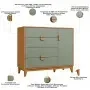 Ver imagem 3 de Cômoda Sapateira 1 Porta 4 Gavetas Pés Retrô Abruzzo A04 Cinamomo Sálvia - Lyam Decor
