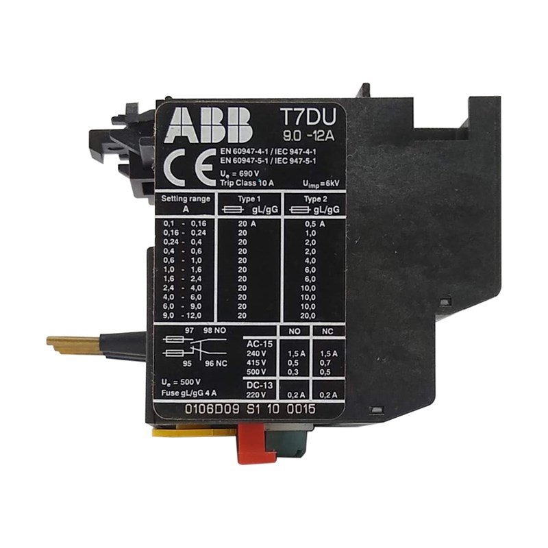 Relé de Sobrecarga Térmico | 1NA+1NF 9,0...12,0A | T7DU12.0 | ABB - 4