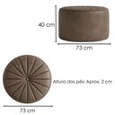 Ver imagem 3 de Puff Decorativo Eron 73x73 cm Pes Fixos Courino Tcs 729 Moll