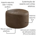 Ver imagem 5 de Puff Decorativo Eron 73x73 cm Pes Fixos Courino Tcs 729 Moll