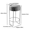 Banqueta Olivia em Linho e Base Metal Dourado Agarb Decor:linho Cinza - 4