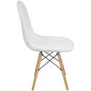 Ver imagem 4 de Kit 5 Cadeiras Charles Eames Botonê Eiffel Estofada Branca