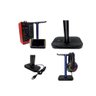 SUPORTE PARA FONE DE OUVIDO LED DUPLO GAMER HEADSET LUZ RGB USB MESA BANCADA - 1
