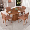 Ver imagem 2 de Kit 04 Cadeiras para Sala de Jantar Cozinha Living Estofada Dara L02 Linho Rosê - Lyam Decor