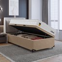 Ver imagem 4 de Cama Box Baú Solteiro Bege + Colchão Life D33 Pillow Top 61x88x188cm Branco - e-Shop Casa