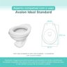 Tampa Vaso Sanitário Madeira Laqueada Avalon Branco para Bacia Ideal Standard - 3